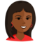Woman - Medium Black emoji on Messenger